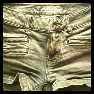 Faded Black Super Short Shorts